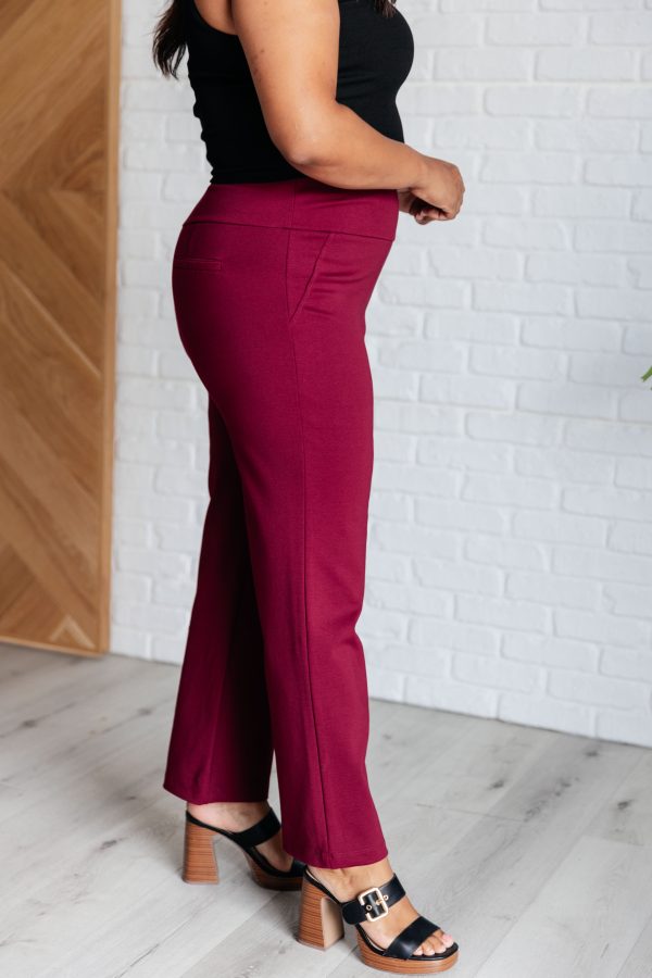 Magic Straight Pants in Wine Online Sale