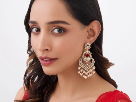 Kundan Earring 164028 For Cheap