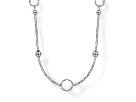 Gabriel Sterling Silver Round Beads Bujukan Necklace 32 Inch Sale