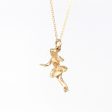 Sale - Hula Dancer Charm - Retro 10k Yellow Gold Figural Hawai i Lei Dance Pendant Necklace - Circa 1970s Pacific Islands Fine 70s Jewelry Online