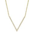 14K Gold 0.12Ct Diamond V Necklace, Available in White, Rose and Yellow Gold Fashion