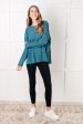 Basic Necessity Ribbed Top in Teal on Sale