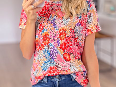 Flowers Everywhere Floral Top Online Hot Sale