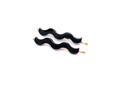 Sleek Waves Hair Clip in Black Fashion