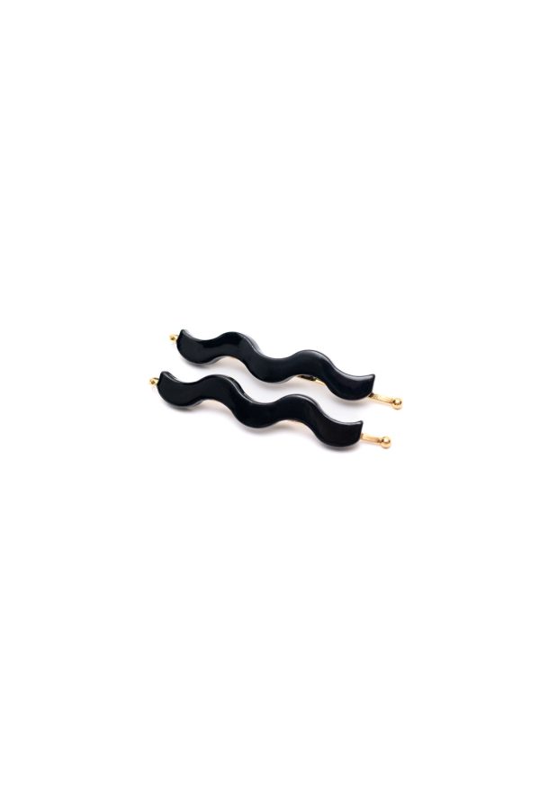 Sleek Waves Hair Clip in Black Fashion