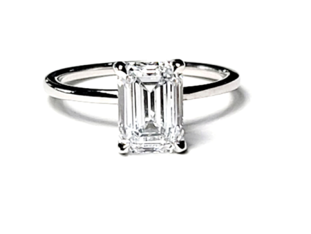 14k White Gold 2.16Ct, F, VVS2, 0.06Ct Diamond Hidden halo ALL LAB GROWN Diamonds on Sale