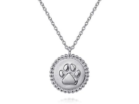 Sterling Silver Bujukan Paw Print Pendant Necklace Fashion