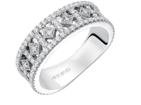 14k White Gold 0.62 Carat Diamond Band Online