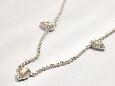 Audrey Pear Diamond Necklace on Sale