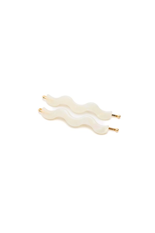 Sleek Waves Hair Clip in White Tortoise Hot on Sale