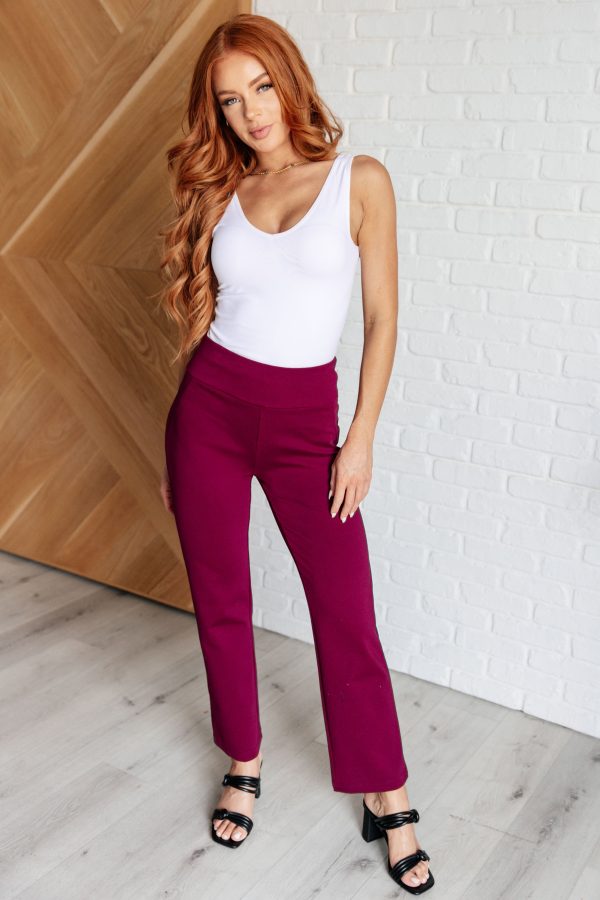 Magic Straight Pants in Wine Online Sale