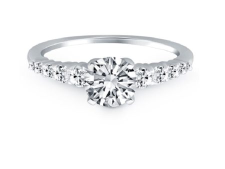 14k White Gold 2.03Ct, SI1, H, GIA, 0.90Ct Mounting Fashion