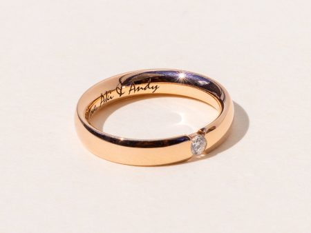 Sign your Name Diamond Solitaire Band Fashion