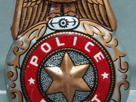 Vintage Japan Tin Police Badge Clicker Hot on Sale