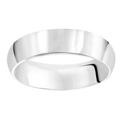 14k White Gold 4mm Wide Plain Band, size 8.0 Online now