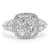 14k White Gold 1.35 Ct Diamond Cluster Ring Supply