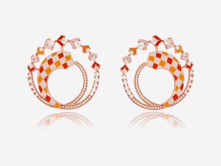 Meenakari Zircon Earring 169720 Online now