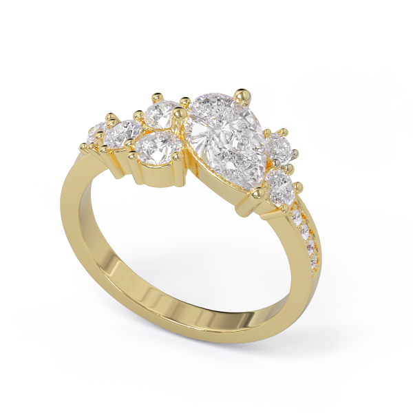 Gabrielle Cluster Diamond Ring on Sale