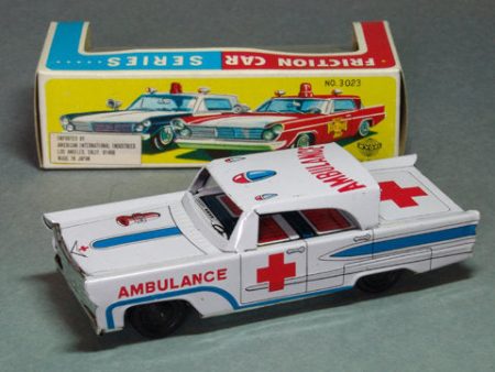 Vintage Japan Tin Friction Ambulance For Cheap