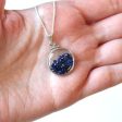 Sapphire Shaker Locket - MJV Handcrafted Sterling Silver Genuine Gems Clear Pendant - 2.5 Carats TW Blue Round Gemstone September Birthstone Online