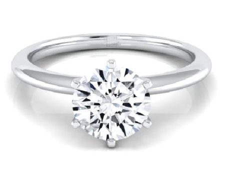 14k White Gold 0.90 Ct VS2 F GIA Diamond Ring Cheap