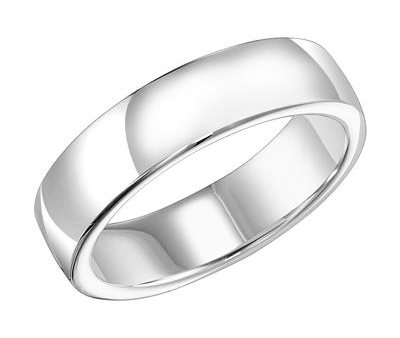 14k White Gold 4mm Plain Band, Size 10.0 Cheap