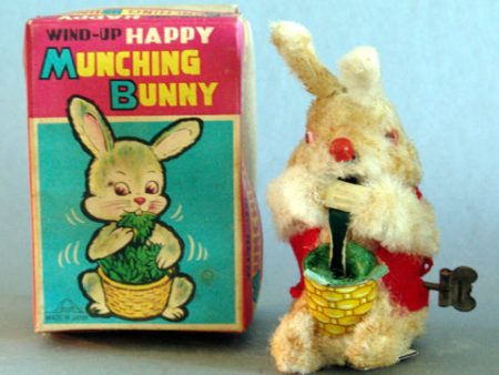 Vintage Japan Wind Up Happy Munching Bunny Discount