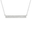 14k 0.26 Carat Diamond Bar Necklace, Available in White, Rose and Yellow Gold Cheap