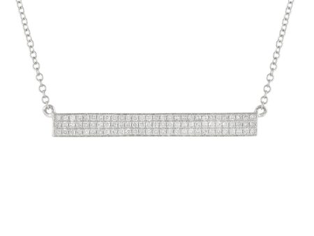 14k 0.26 Carat Diamond Bar Necklace, Available in White, Rose and Yellow Gold Cheap