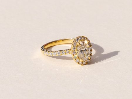 Zara Oval Diamond Halo Ring Sale