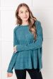 Basic Necessity Ribbed Top in Teal on Sale