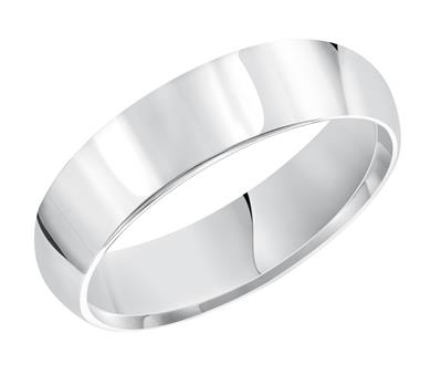 14k White Gold 4.5mm wide Plain Band, size 12.0 Online now