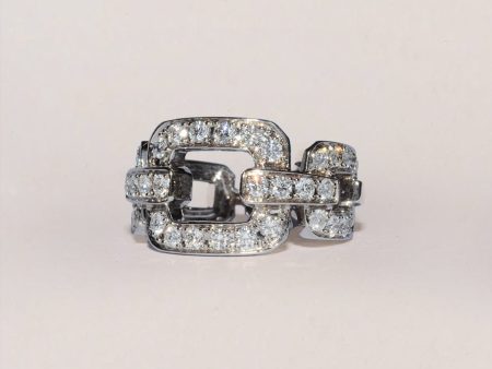 Chanel Diamond Chainlink Ring Cheap