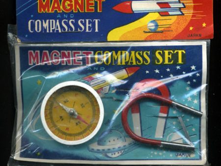 1950 s Japan Tin Space Magnet And Compass Set Cheap