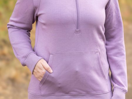 Scuba HalfZip Hoodie - Lavender on Sale