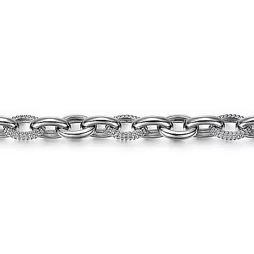 Sterling Silver Bujukan Link Chain Tennis Bracelet 7.5 Inch Long Discount