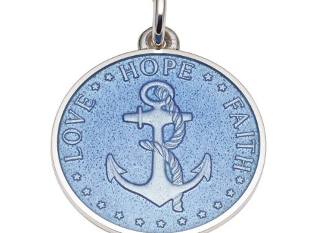 Sterling Silver Enamel Anchor Round Medal Online Sale