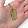 Sale - Vintage Ingot Pendant - Retro 9 Carat Solid Yellow Gold Blank Engrave Rectangular Necklace - Hallmarked 1977 London England Jewelry For Discount