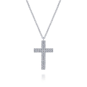 Gabriel 14K White Gold 0.20 Carat Diamond Cross Pendant Online