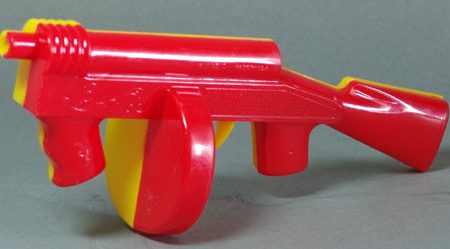 Vintage Red Toy Sub Machine Gun Clicker For Cheap