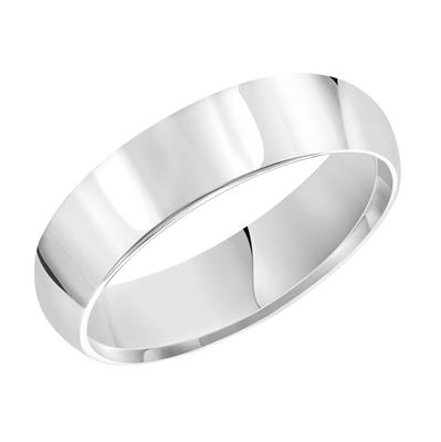 14k White Gold 4mm Wide Plain Band, size 8.0 Online now