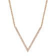 14K Gold 0.12Ct Diamond V Necklace, Available in White, Rose and Yellow Gold Fashion