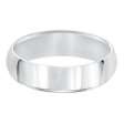 14k White Gold 4mm Wide Plain Band, size 8.0 Online now