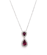 18k White Gold 0.67Ct Ruby, 0.16Ct Diamond Pendant Hot on Sale