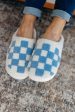 Checked Out Slippers in Blue Sale