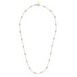 Sterling Silver Rhodium Plated and Gold Plated Beaded Necklace 18 Inch Long Hot on Sale