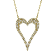 14k Gold 0.31Ct Diamond Heart Necklace, Available in White, Rose and Yellow Gold For Cheap