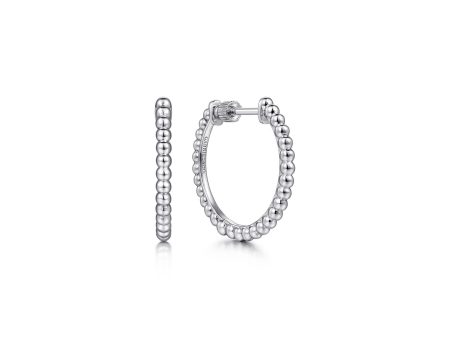 Gabriel Sterling Silver 20mm Bujukan Beaded Hoop Earring Discount