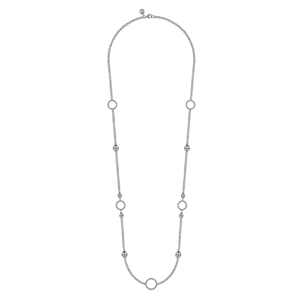 Gabriel Sterling Silver Round Beads Bujukan Necklace 32 Inch Sale