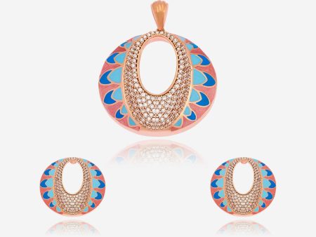 Meenakari Zircon Pendant Earring 169736 Online Hot Sale